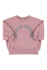 piupiuchick Oversized Sweatshirt Pink "lunch break" Print