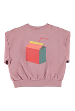 piupiuchick Oversized Sweatshirt Pink "lunch break" Print