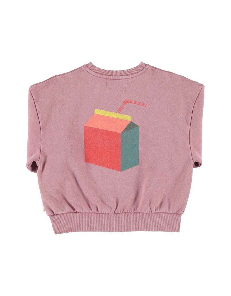piupiuchick Oversized Sweatshirt Pink "lunch break" Print