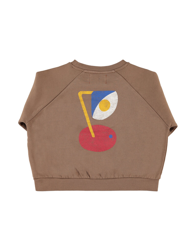 piupiuchick Sweatshirt Brown "captain" Print