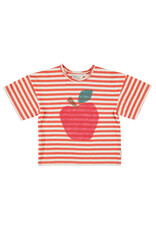 piupiuchick Oversize T-Shirt Red Apple Print