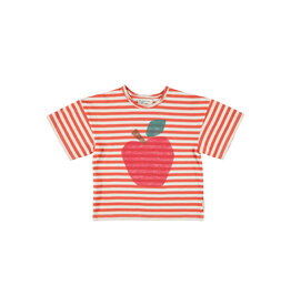 piupiuchick Oversize T-Shirt Red Apple Print