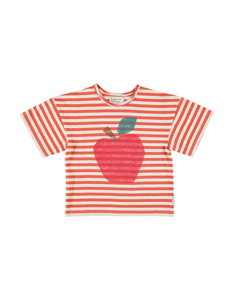 piupiuchick Oversize T-Shirt Red Apple Print