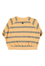 piupiuchick Terry Cotton Sweatshirt Sand Double Stripes