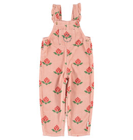 piupiuchick Dungarees Pink Big Flowers