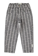 piupiuchick Mom Fit Trousers Grey Black Flowers