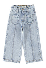 piupiuchick Flare Trousers Fadded Light Blue Denim