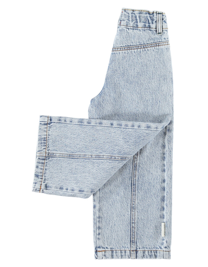 piupiuchick Flare Trousers Fadded Light Blue Denim