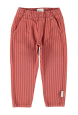 piupiuchick Trousers Bordeaux Black Stripes