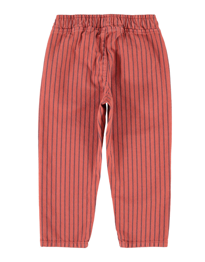 piupiuchick Trousers Bordeaux Black Stripes