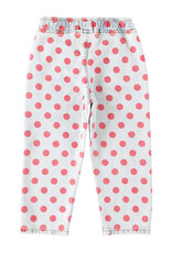 piupiuchick Trousers Light Blue Denim Red Dots