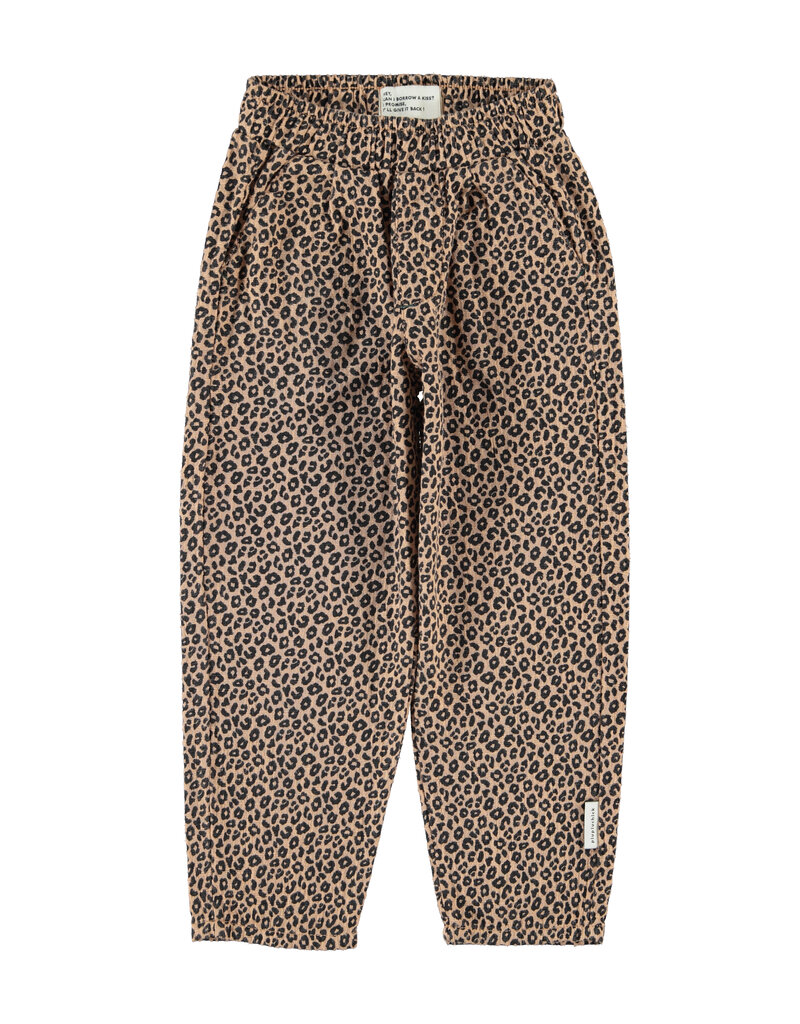 piupiuchick Unisex Trousers Brown Animal Print