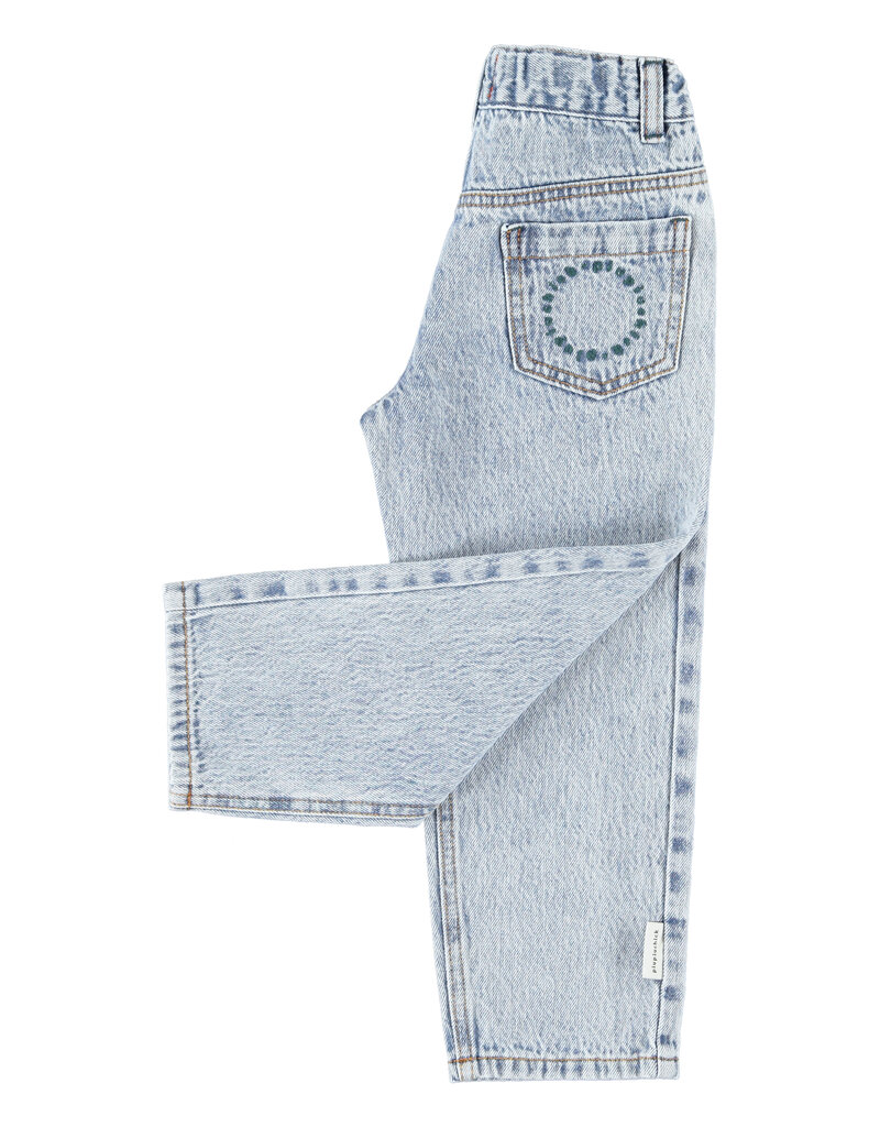 piupiuchick Unisex Trousers Fadded Light Blue Denim