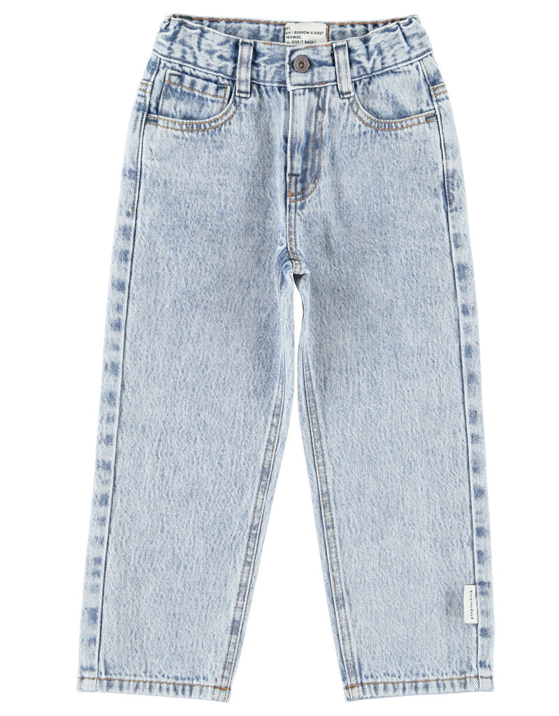 piupiuchick Unisex Trousers Fadded Light Blue Denim