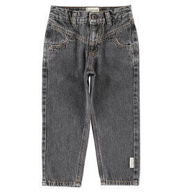 piupiuchick Mom Fit Trousers Washed Black Denim