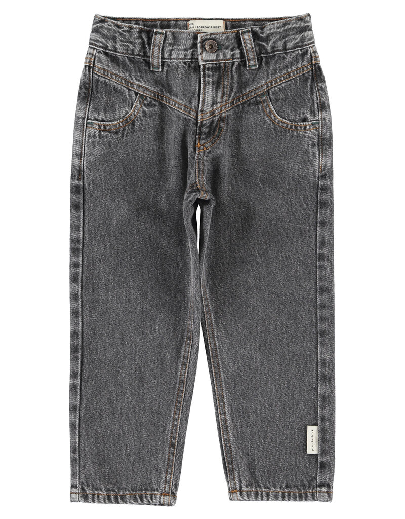 piupiuchick Mom Fit Trousers Washed Black Denim
