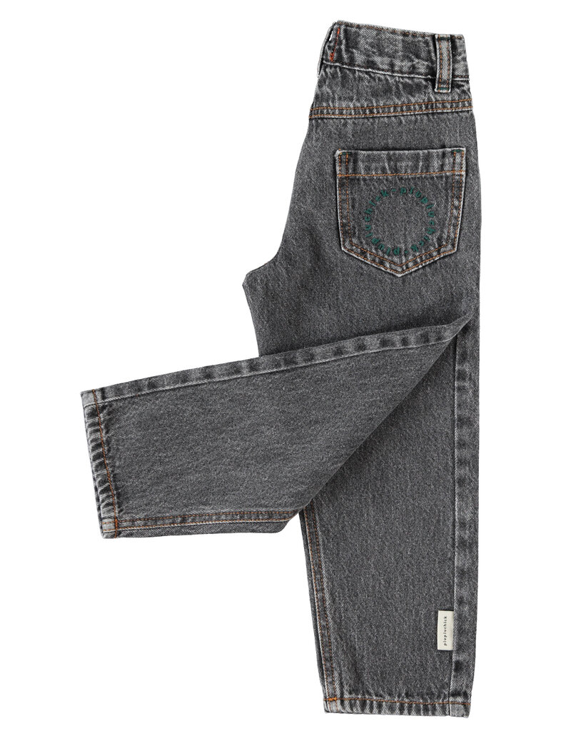 piupiuchick Mom Fit Trousers Washed Black Denim