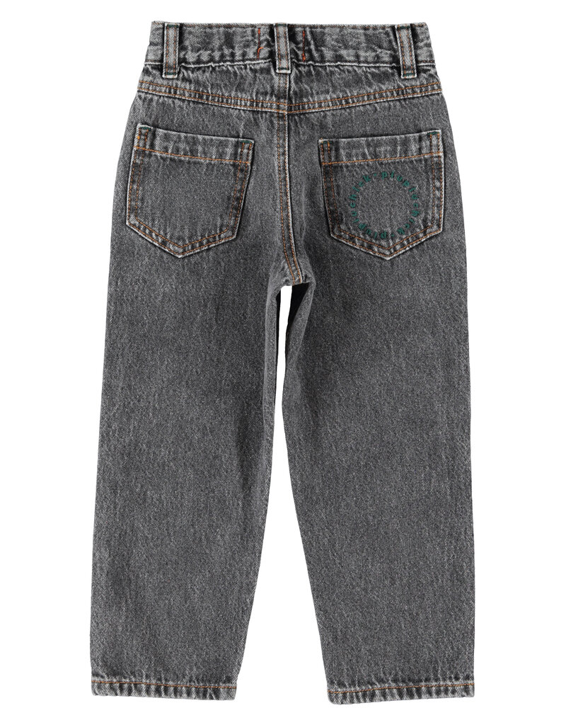 piupiuchick Mom Fit Trousers Washed Black Denim