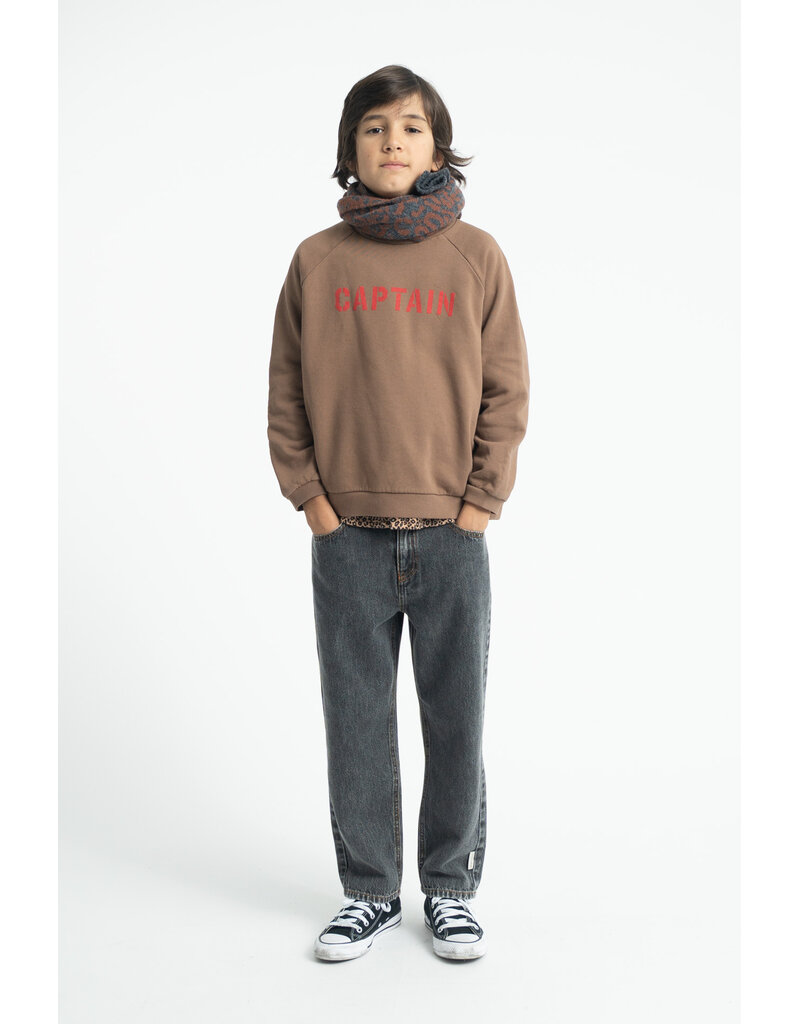 piupiuchick Sweatshirt Brown "captain" Print