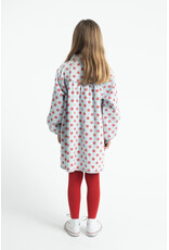 piupiuchick Short Dress Light Blue Denim Red Dots