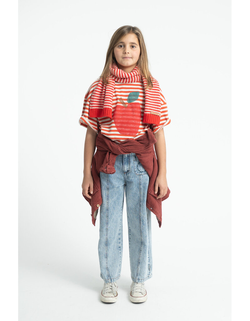 piupiuchick Flare Trousers Fadded Light Blue Denim