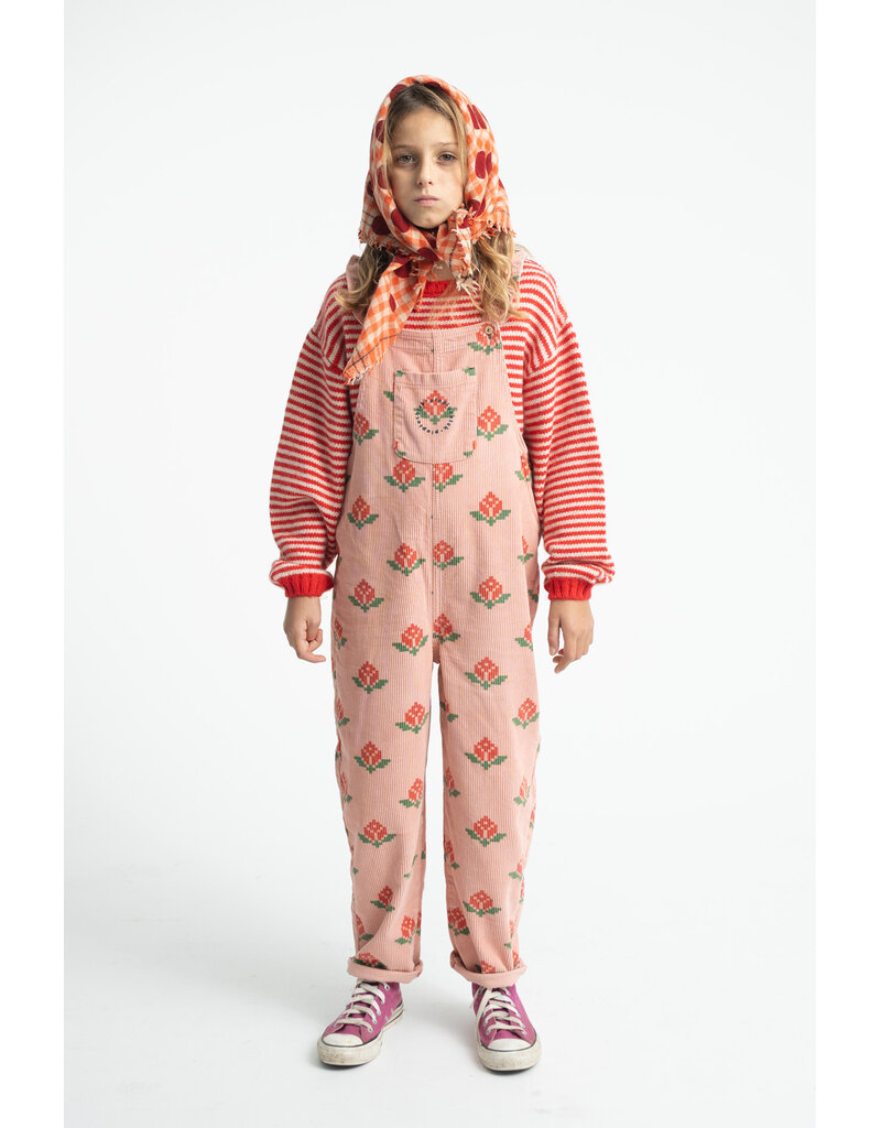 piupiuchick Dungarees Pink Big Flowers