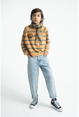 piupiuchick Terry Cotton Sweatshirt Sand Double Stripes