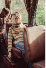 piupiuchick Terry Cotton Sweatshirt Sand Double Stripes