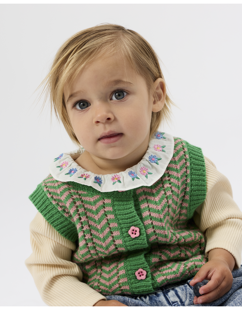 Goldie + Ace Sweet Heart Button Up Knit