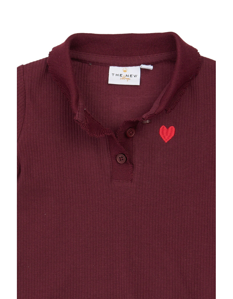 The New Vernina Rib Polo Burgundy