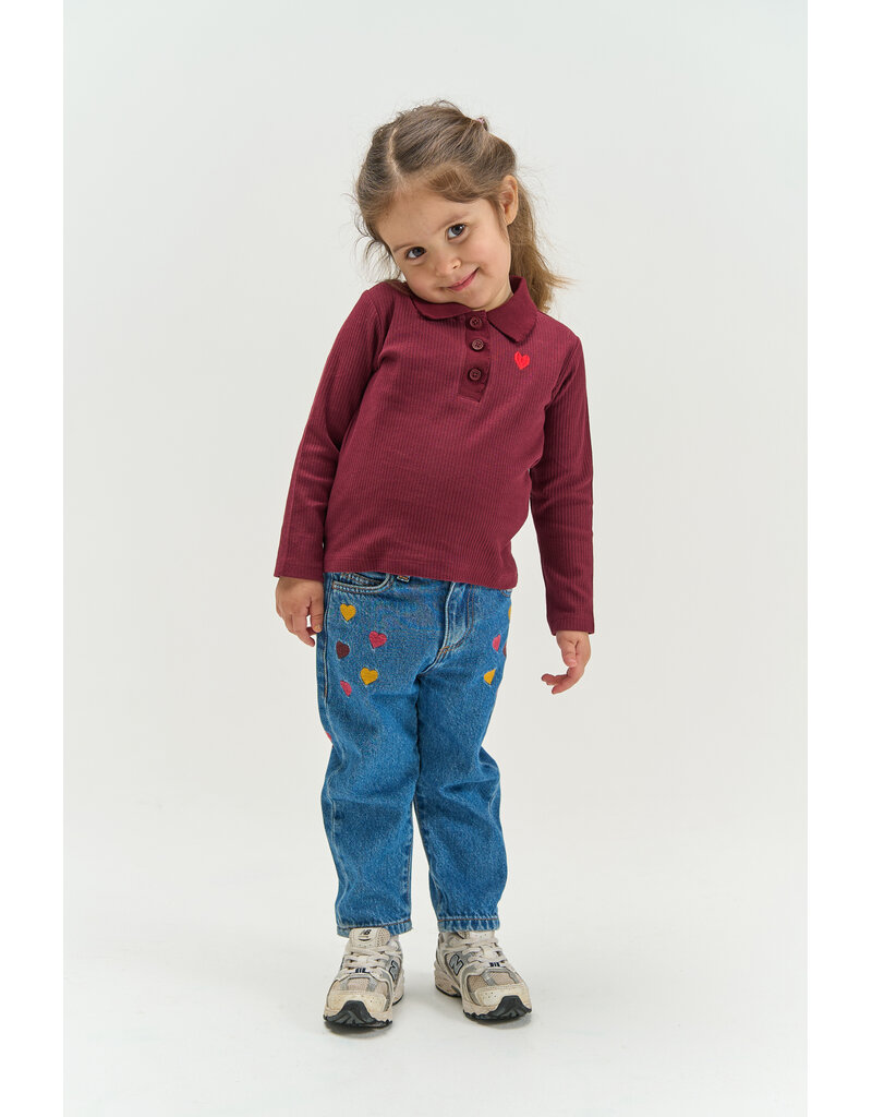 The New Vernina Rib Polo Burgundy
