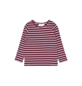 The New Fro Rib Tee Elderberry Striped