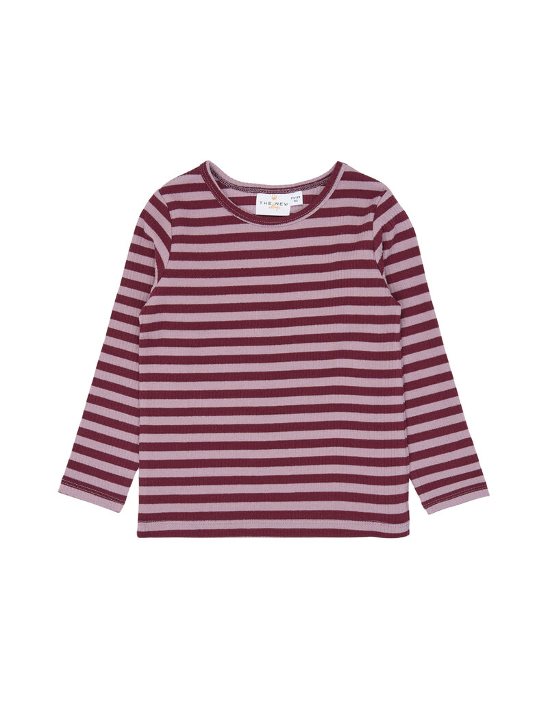 The New Fro Rib Tee Elderberry Striped