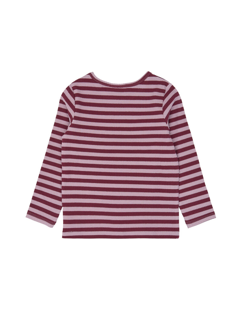 The New Fro Rib Tee Elderberry Striped
