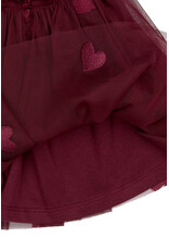 The New Vonda Mesh Skirt Burgundy Emb.