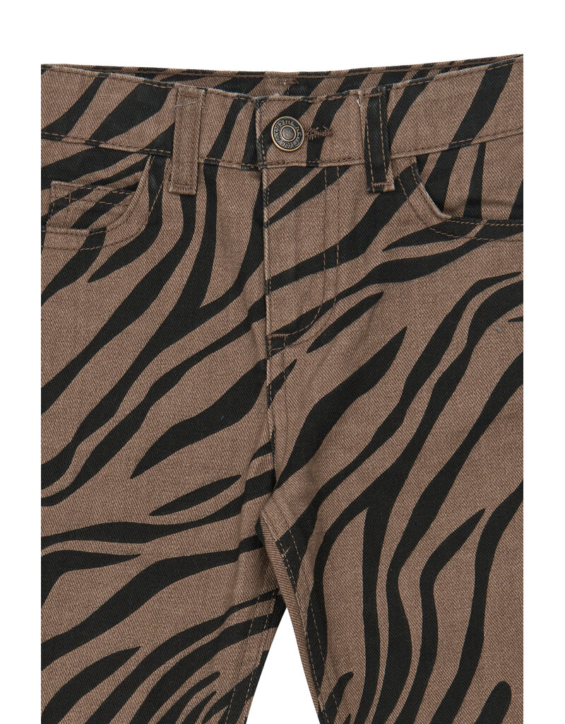 The New Valonya Mom Fit Jeans Taupe Gray AOP
