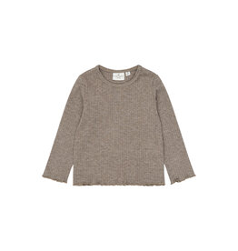 The New Vernata Rib Tee Taupe Gray