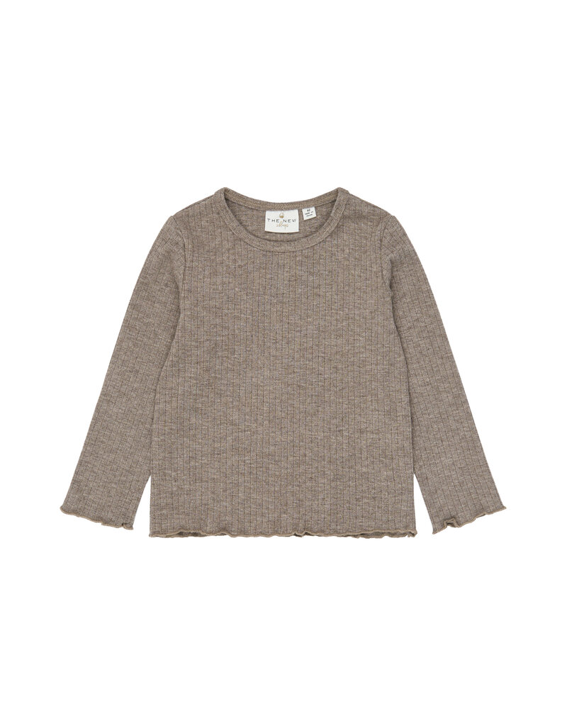 The New Vernata Rib Tee Taupe Gray