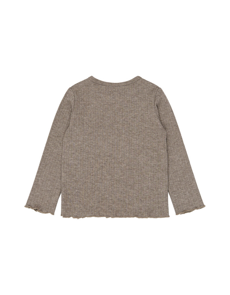 The New Vernata Rib Tee Taupe Gray