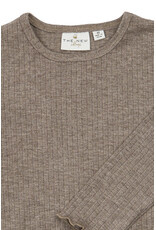 The New Vernata Rib Tee Taupe Gray