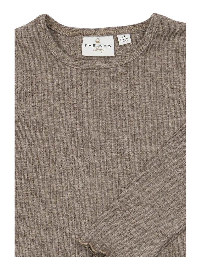 The New Vernata Rib Tee Taupe Gray