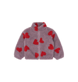 The New Una Teddy Jacket Elderberry AOP