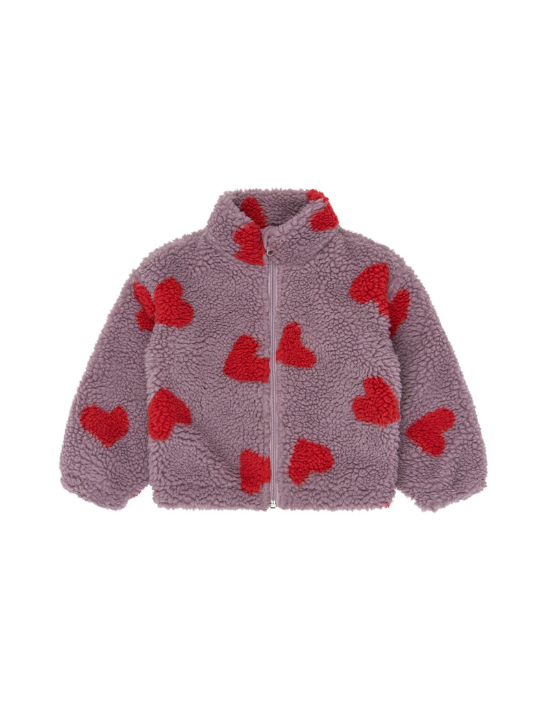 The New Una Teddy Jacket Elderberry AOP