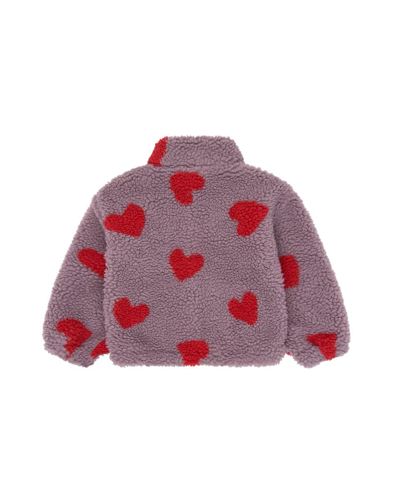 The New Una Teddy Jacket Elderberry AOP