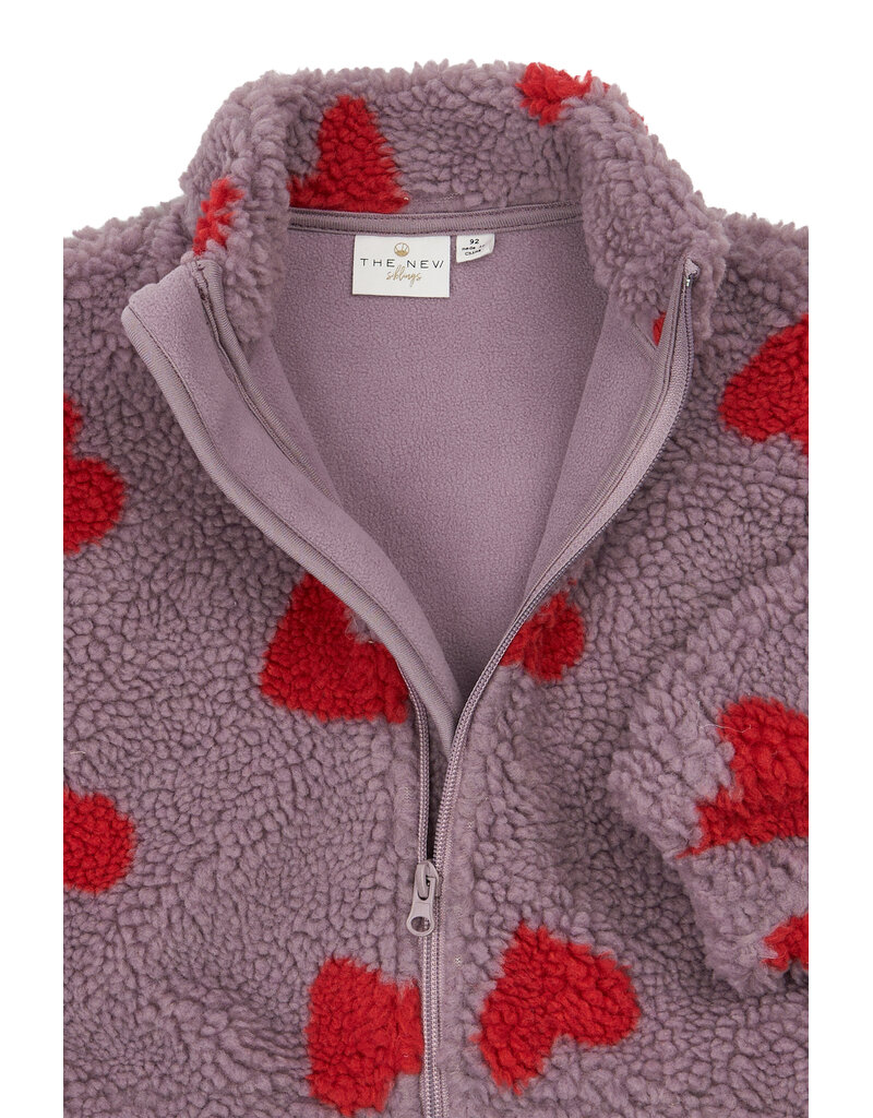 The New Una Teddy Jacket Elderberry AOP