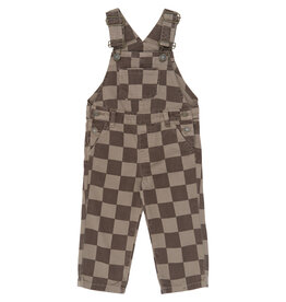 The New Vondell Denim Dungarees Taupe Gray Check