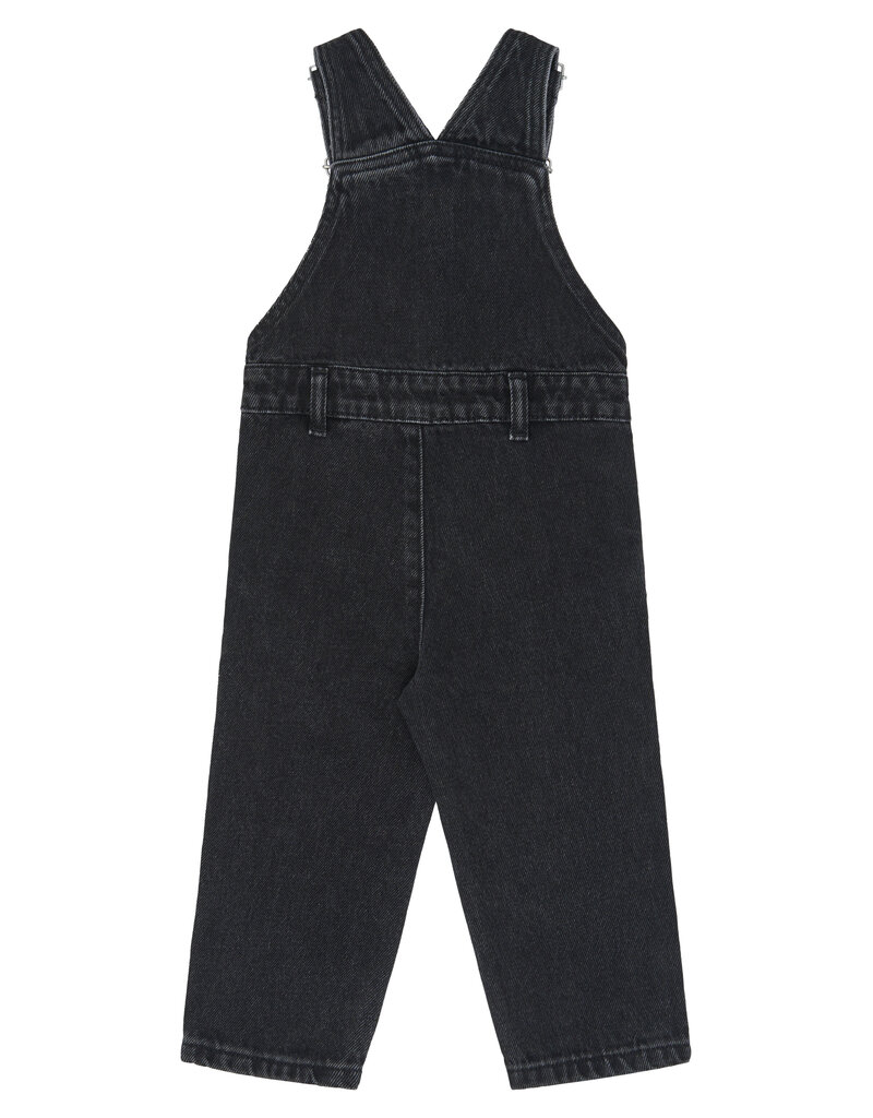 The New Vaul Denim Dungarees Black Denim Wash