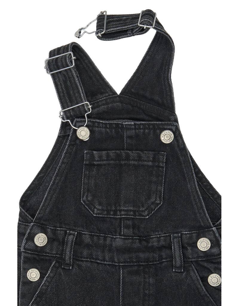 The New Vaul Denim Dungarees Black Denim Wash