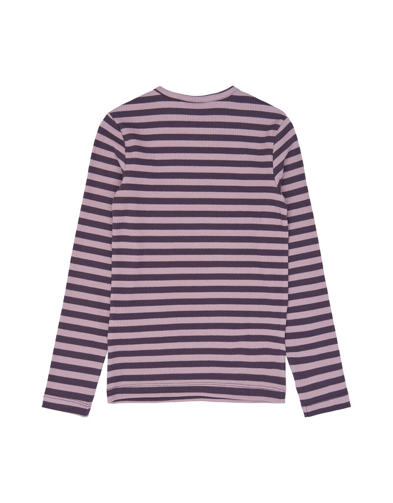 The New Moore Rib Tee Sweet Grape Striped