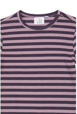 The New Moore Rib Tee Sweet Grape Striped